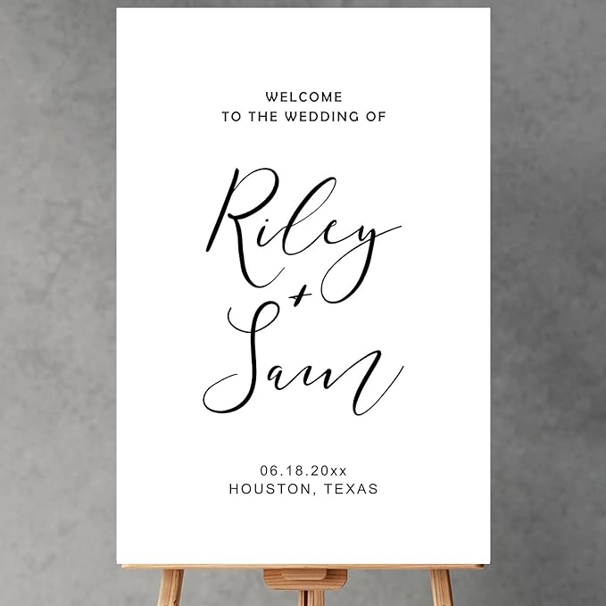 Customized Wedding Welcome Sign, Plastic Wedding Welcome Sign by Custom