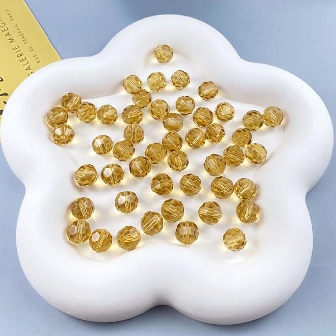 50 PCS 10mm Crystal Glass Beads Round Multiple Faceted Loose Spacer Glass Beads - Image 6