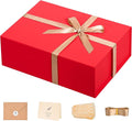 LIFELUM Red Gift Box 13.85 x 8.35 x 4.45 inch Large Gift Boxes by LIFELUM