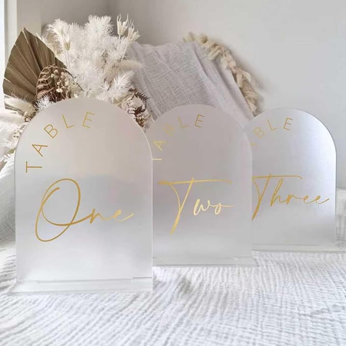 JINMURY Frosted Arch Wedding Table Numbers 1-25 by JINMURY