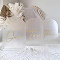 JINMURY Frosted Arch Wedding Table Numbers 1-15 by JINMURY