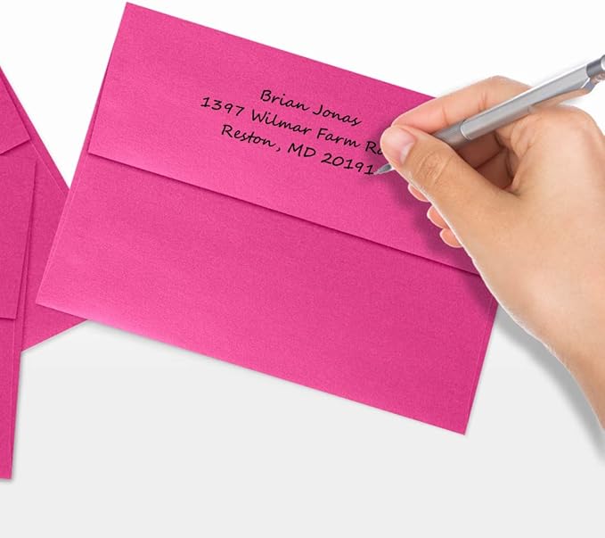 LUXPaper A7 Invitation Envelopes | Peel & Press | 5 1/4" x 7 1/4" | Azalea - Image 6