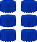 BRILLMAX 6 Pack Royal Blue Round Tablecloths 108 Inch by BRILLMAX