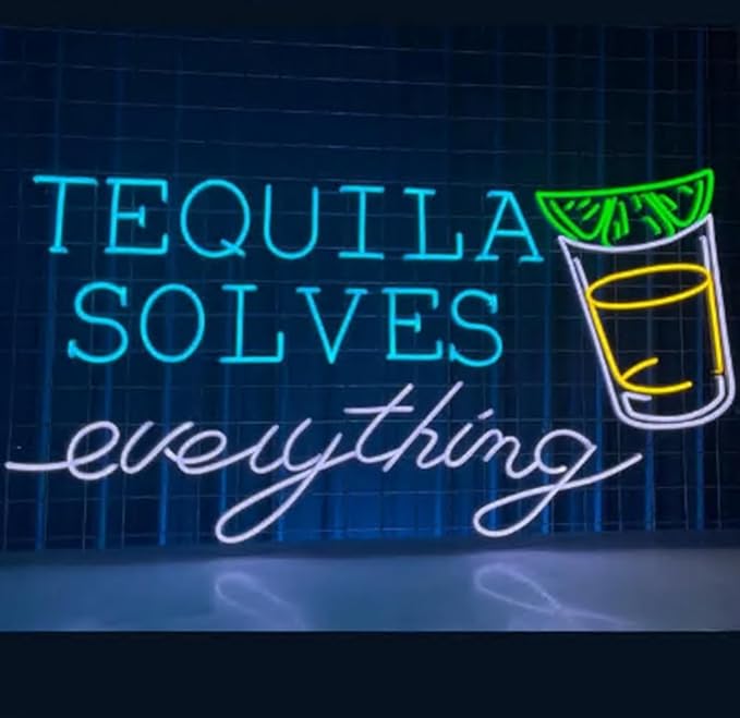 Tequila Solves Everything Neon Sign, Tequila Led Sign, Custom Neon Sign - Image 4