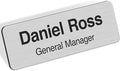 Name Tag, Magnetic Brushed Aluminum Name Tags, Personalized Name Tags, 1x3 by MySignCenter