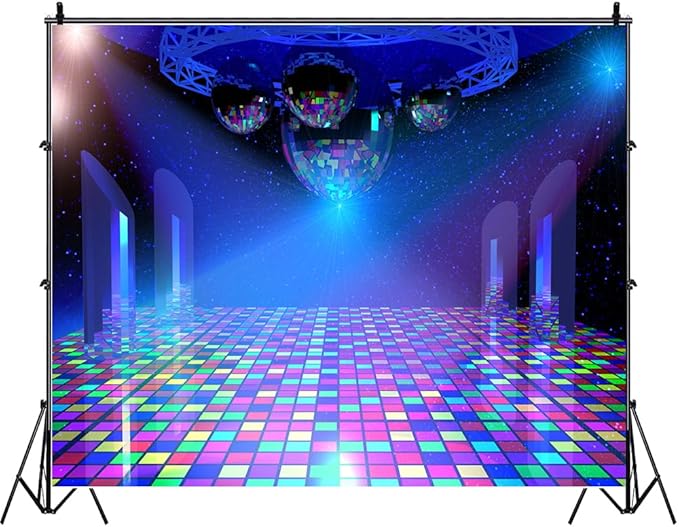Dancing Party Backdrop 7x5ft Disco Stage Background by SADFA