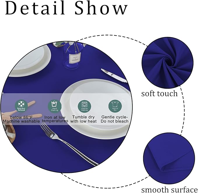 Fitable Rectangle Tablecloth Stain and Wrinkle Resistant Washable Polyester - Image 5