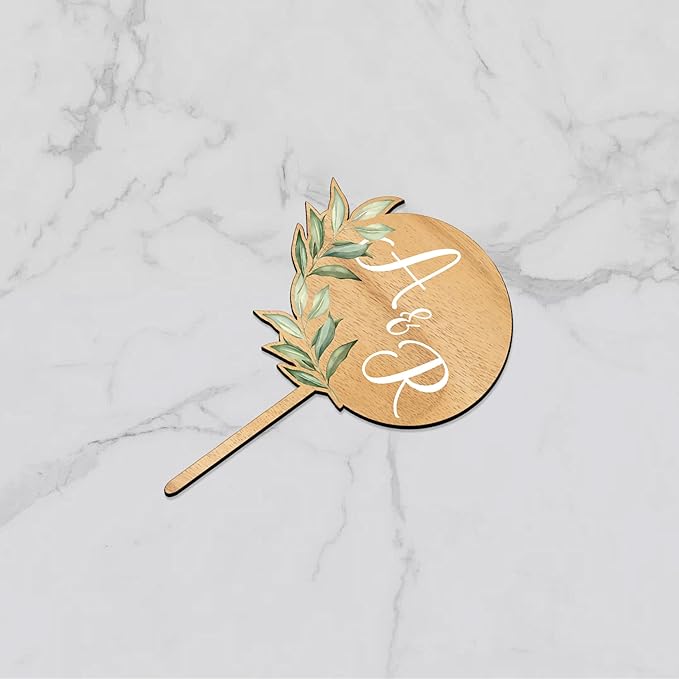 Custom Cupcake Toppers Cake Decorations in Wood - Image 7