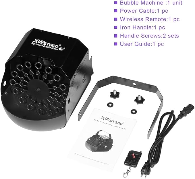 Stage Bubble Machine with Lights, Wireless Remote - Image 8