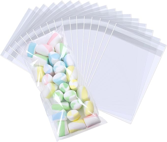 PigPotParty 4''x 9" Clear Plastic Cellophane Gift Wrap Bags, Party favor by PigPotParty