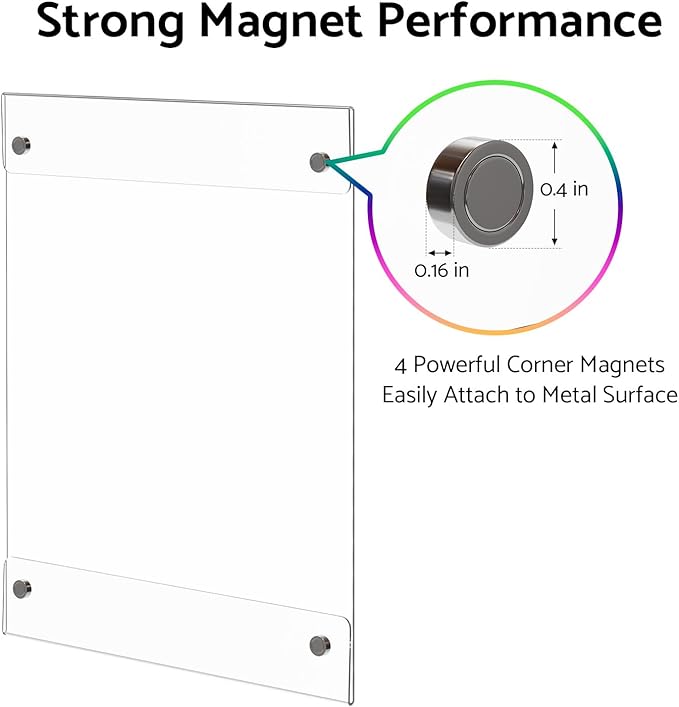 HIIMIEI Magnetic Acrylic Sign Holder 8.5 x 11 - Image 2