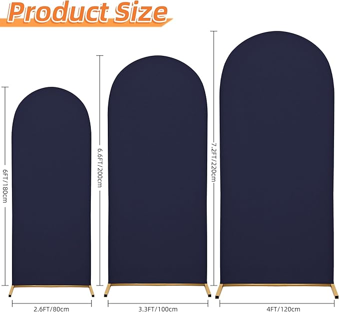 Wedding Arch Covers Arch Backdrop Cover Arch Stand Covers 7.2FT 6.6FT 6FT Set - Image 2