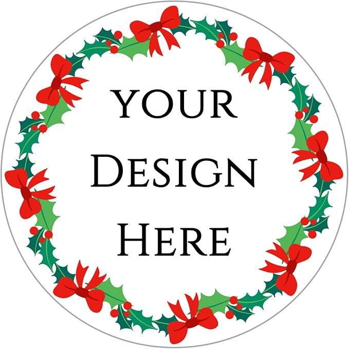 100-1000pcs Custom Stickers Merry Christmas Stickers Personalized Labels by Unknown