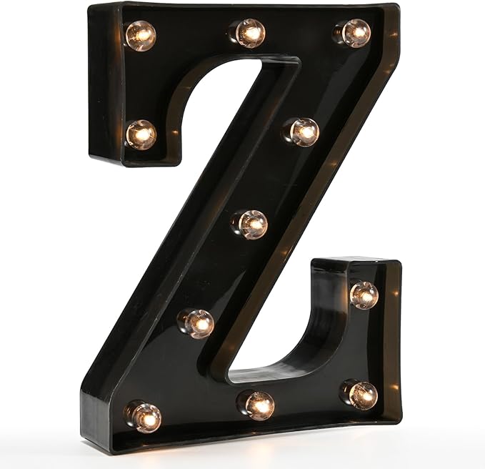 OYCBUZO Light Up Black Alphabet Marquee Letters Sign LED Marquee Number Lights by OYCBUZO