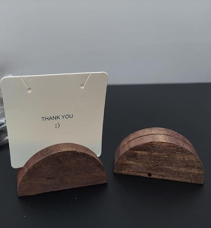 24 Pcs-6cm Table Number Stands, Wooden Semicircular Base - Image 5