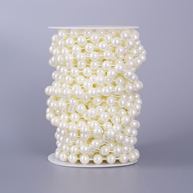 11 Yards/33Feet Pearl Garland Craft String Pearls, Faux Pearl - Image 7