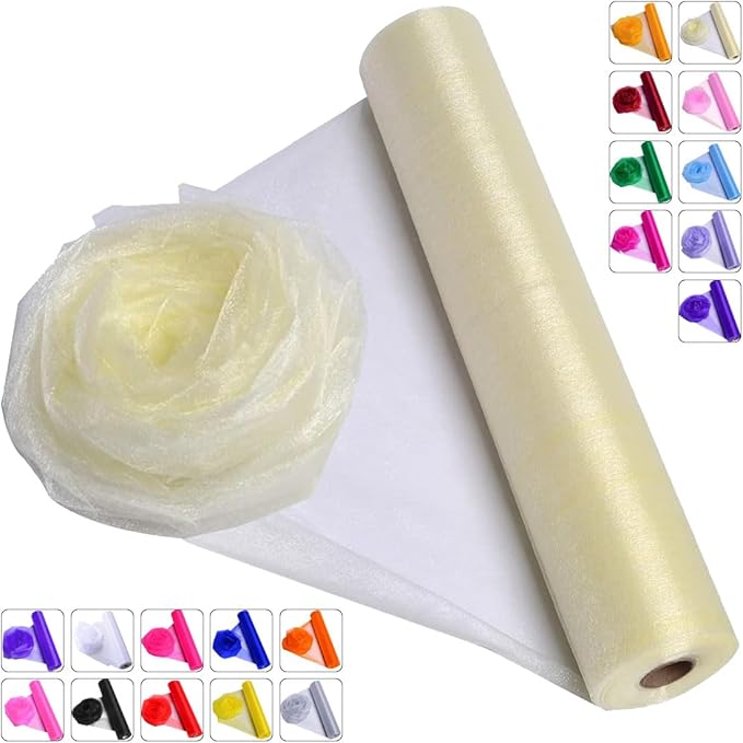 Crystal Organza Fabric Tulle by ICOSHOW