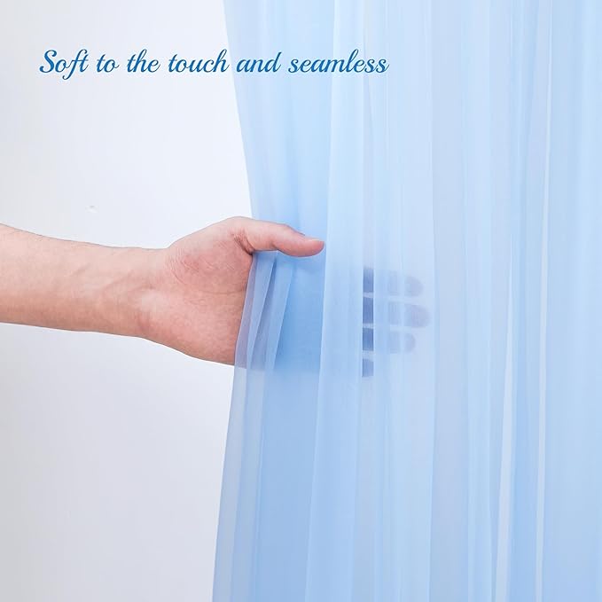 PARTISKY 20ft X 10ft Baby Blue Tulle Backdrop Curtain - Image 6