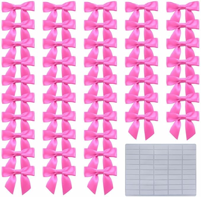 2.5" Hgzgch Pink Satin Ribbon Bow by Unknown