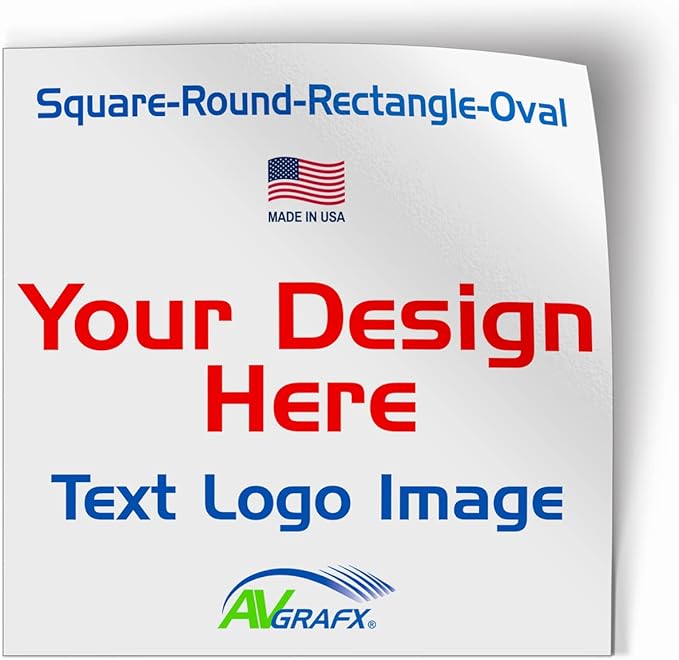 avgrafx 120 Custom 2x2 Square Corner Logo Stickers Labels, Waterproof, by avgrafx