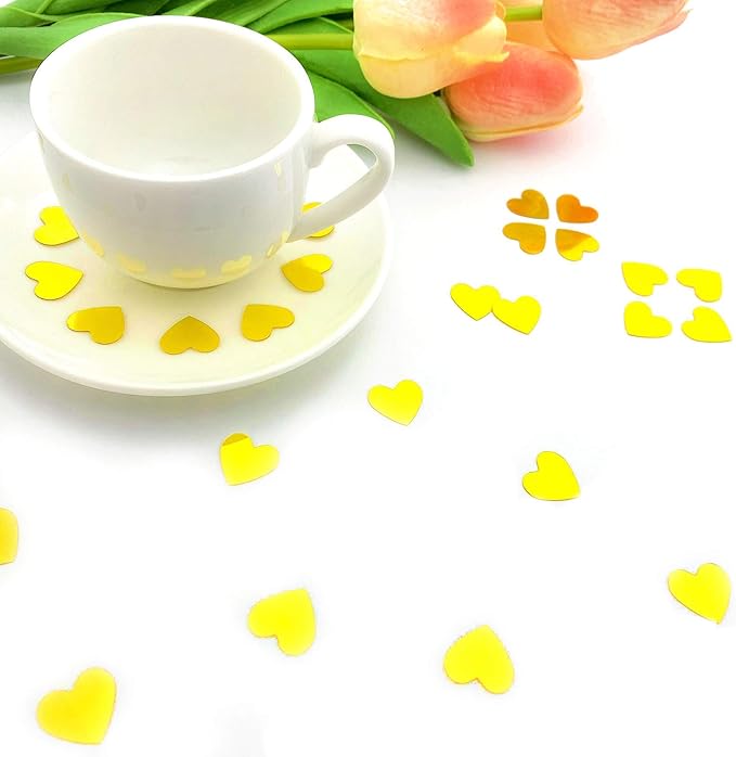 Heart Confetti Valentine's Day Table Confetti Metallic Foil - Image 3