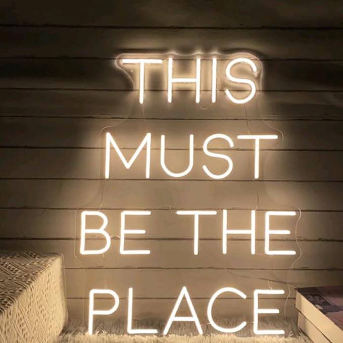 This Must Be The Place Neon Sign, Custom Wedding Party LED Neon Light Bedroom by BELISAMA