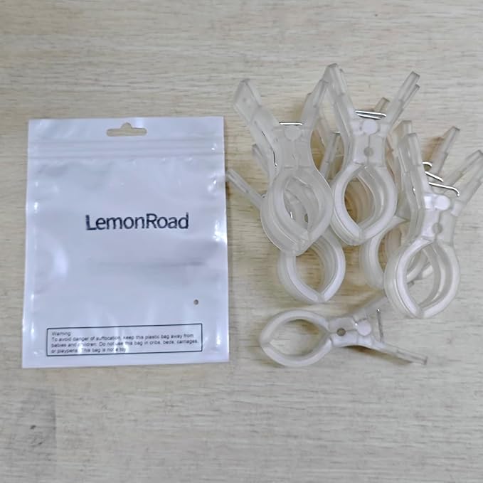 LemonRoad 10 Pack Large Balloon Arch Clips Plastic Transparent Backdrop Spring - Image 2