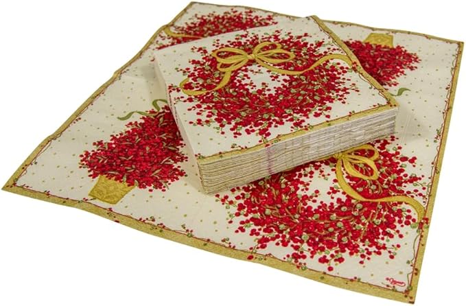 Caspari Pepperberry Paper Cocktail Napkins - Image 7