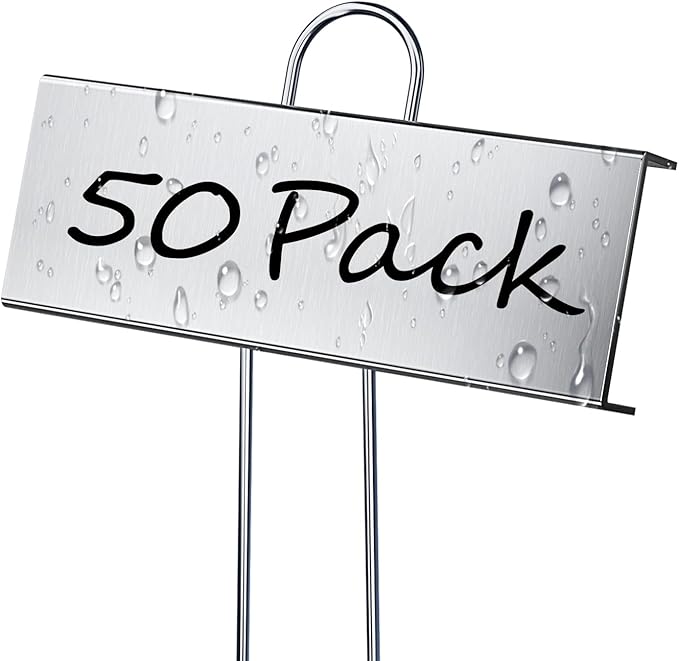 50 Pack Metal Plant Labels for Outdoor Garden Waterproof Plant Markers by cureder