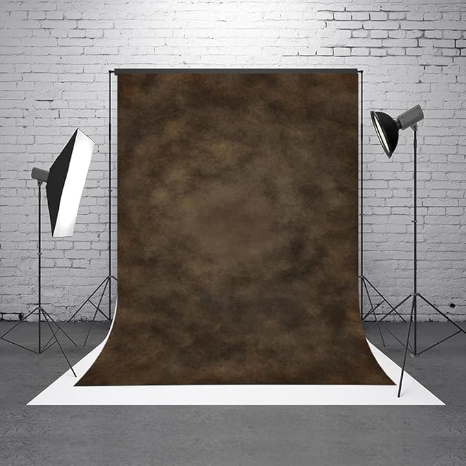 3x5ft Dark Brown Mottled Texture Photography Backdrop - Image 2
