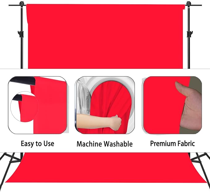 Red Photography Backdrop for Photoshoot, Photo Backdrop Curtain, Perfect Red - Image 6
