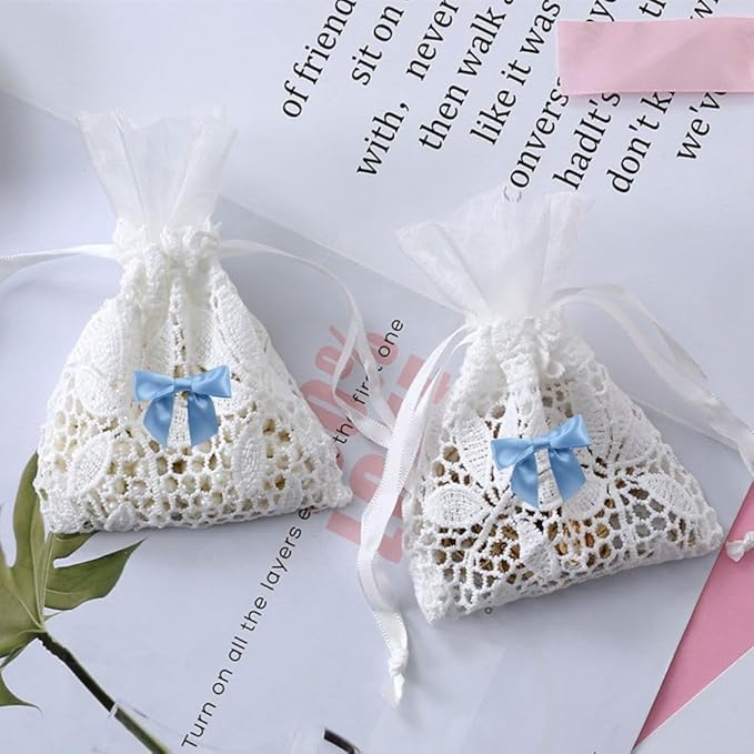 2.5" Hgzgch Light Blue Satin Ribbon Bow - Image 4