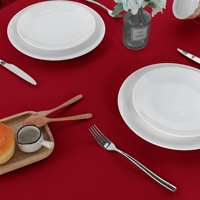 sancua 2 Pack Red Tablecloth 60 x 102 Inch, Rectangle 6 Feet Table Cloth - Image 8