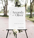 Minimalist Modern Wedding Welcome Sign by Custom
