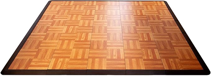 Big Floors 5X5OAKFLOOR Interlocking Lightweight Plastic Modular Dance Floor Kit by BigFloors