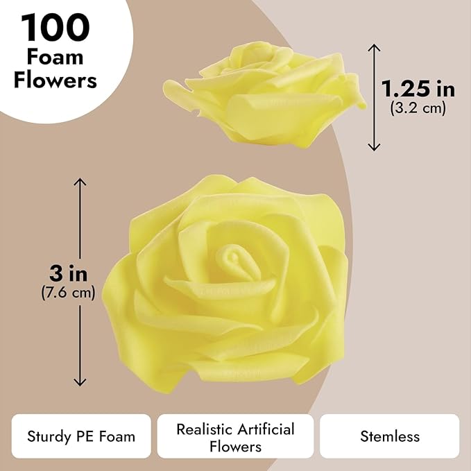 Juvale Artificial Foam Roses - Image 5