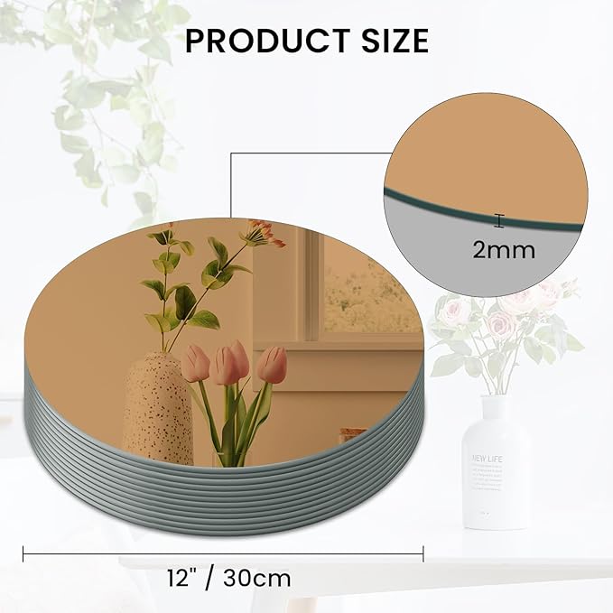 Glass Round Mirror Centerpieces - Image 4