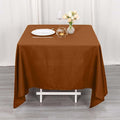 Efavormart 70" Square Linens Cinnamon Brown Wholesale Linens Polyester Square by efavormart