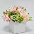 LADADA Artificial Hydrangea Flower Arrangement in Ceramic Vase and Vase Home by LADADA