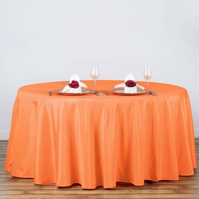 Efavormart Round Tablecloth, 120 Inch Stain & Wrinkle Resistant Washable Table by efavormart