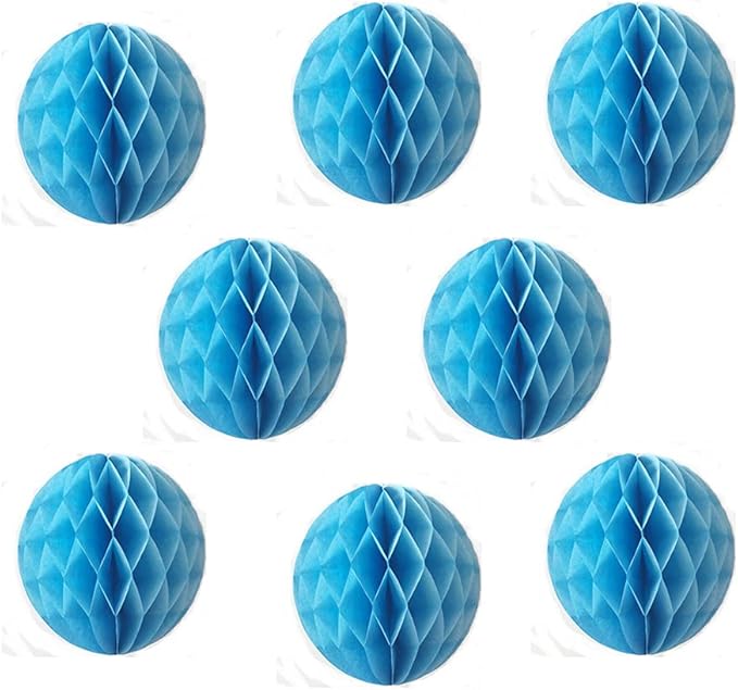 8pcs 10 inch Paper Honeycomb Balls Decorative Tissue Pom Poms Flower Art by ZGjoy