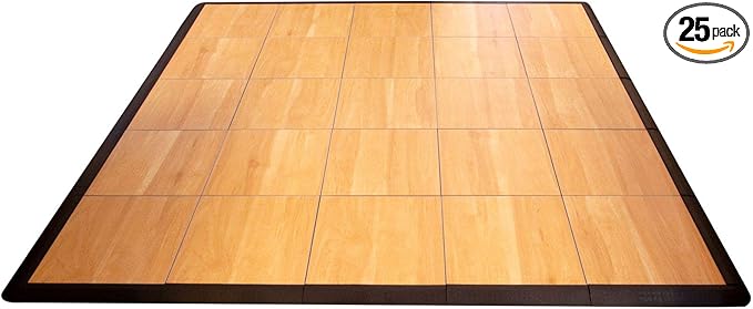 Big Floors 5X5MAPLEFLOOR Interlocking Lightweight Plastic Modular Dance Floor by BigFloors