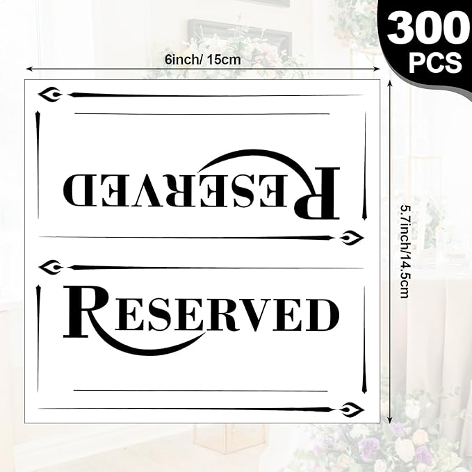 300 Pcs Paper Table Reserved Sign - Image 2