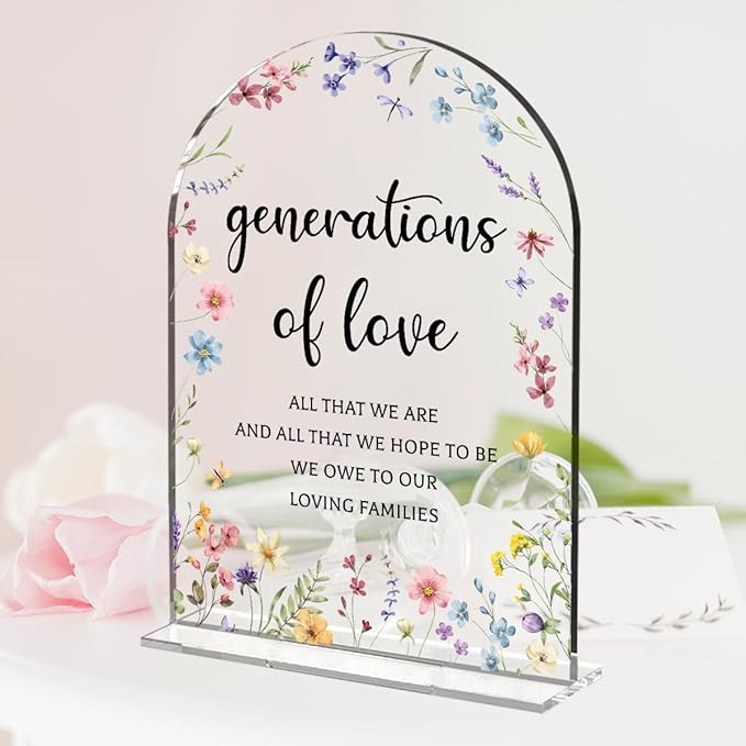 Wedding Sign，Genrations of Love Sign, Wedding Supplies 5x7 Inch, Kids Wedding - Image 4