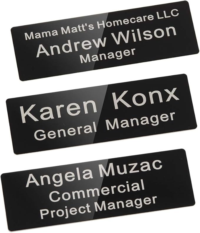 Custom Engraved Name Tag Badge for Business Personalized Identification - Image 2