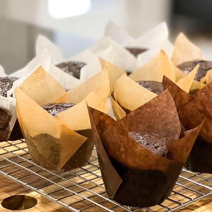 150-Pack Nordic Paper Brown Tulip Muffin Liners - Image 7