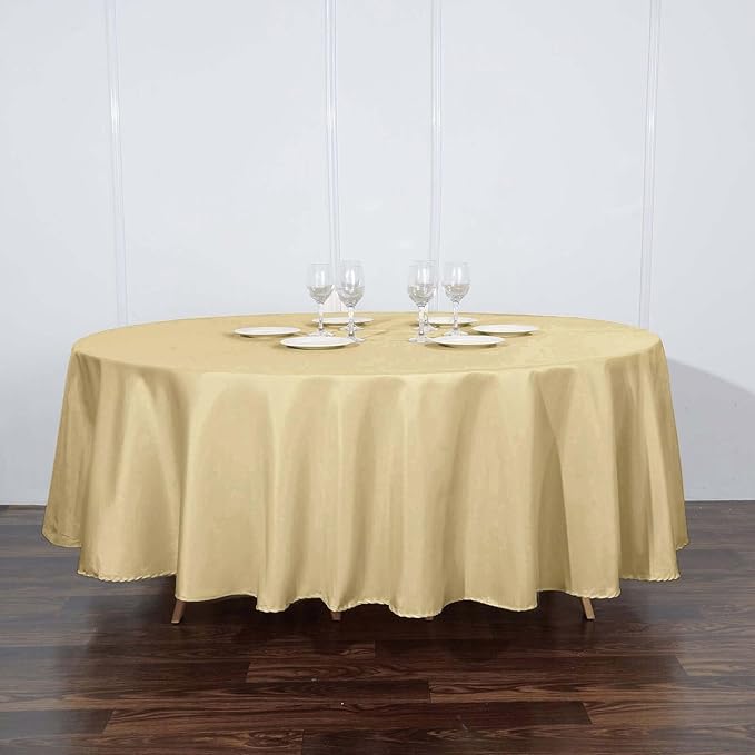 Efavormart Round Tablecloth, 108 Inch Stain & Wrinkle Resistant Washable Table - Image 3