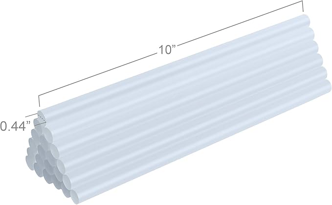 FIXSY Hot Glue Gun Sticks All Purpose, Full Size 10" Long x .44" Diameter 7/16 - Image 2