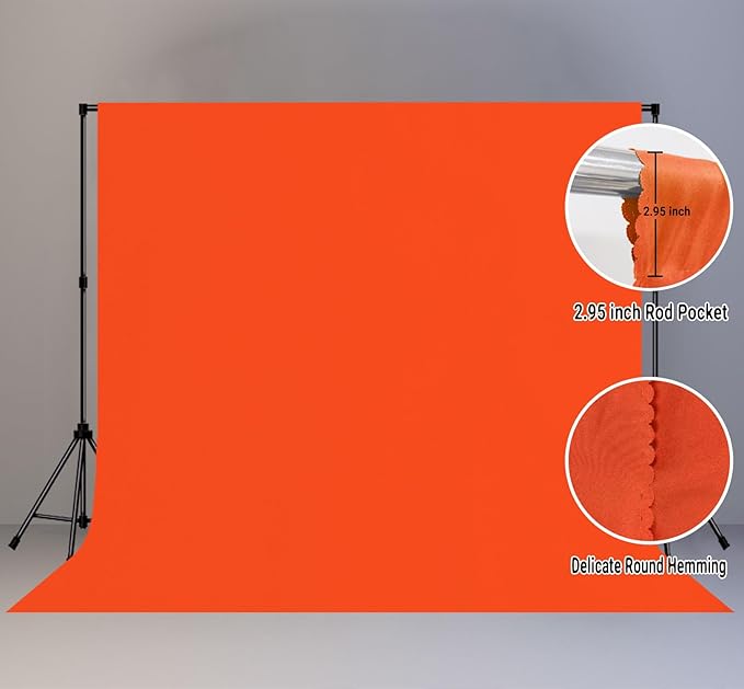 10x10FT Orange Abstract Backdrops Solid Orange Portrait Background - Image 2