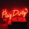 Play Dirty Neon Sign Red Letter LED Neon Lights Signs Devil Neon Signs by Kullneon